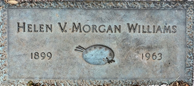 Grave marker for Helen Van Doorn Morgan Williams