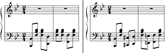 left hand bass pattern examples