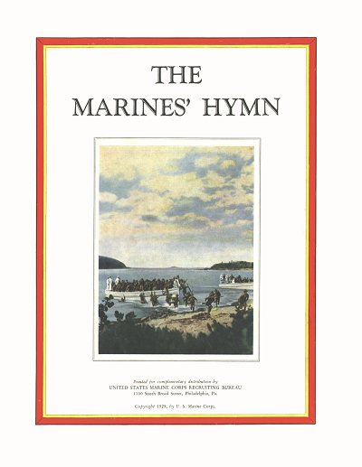 The Marine's Hymn (1929 Cover)